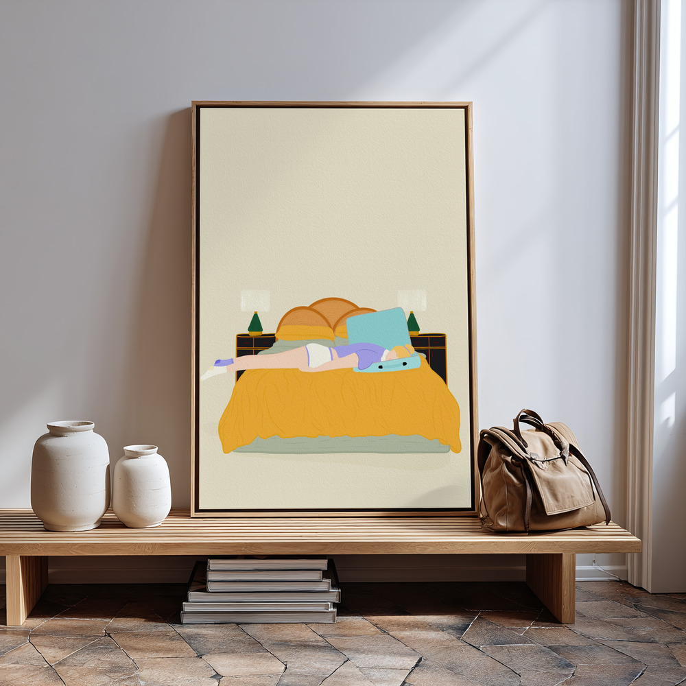 Canvas print - Digital Nomad in guest room