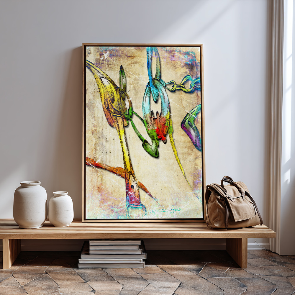 Canvas print - Chains of happiness in guest room