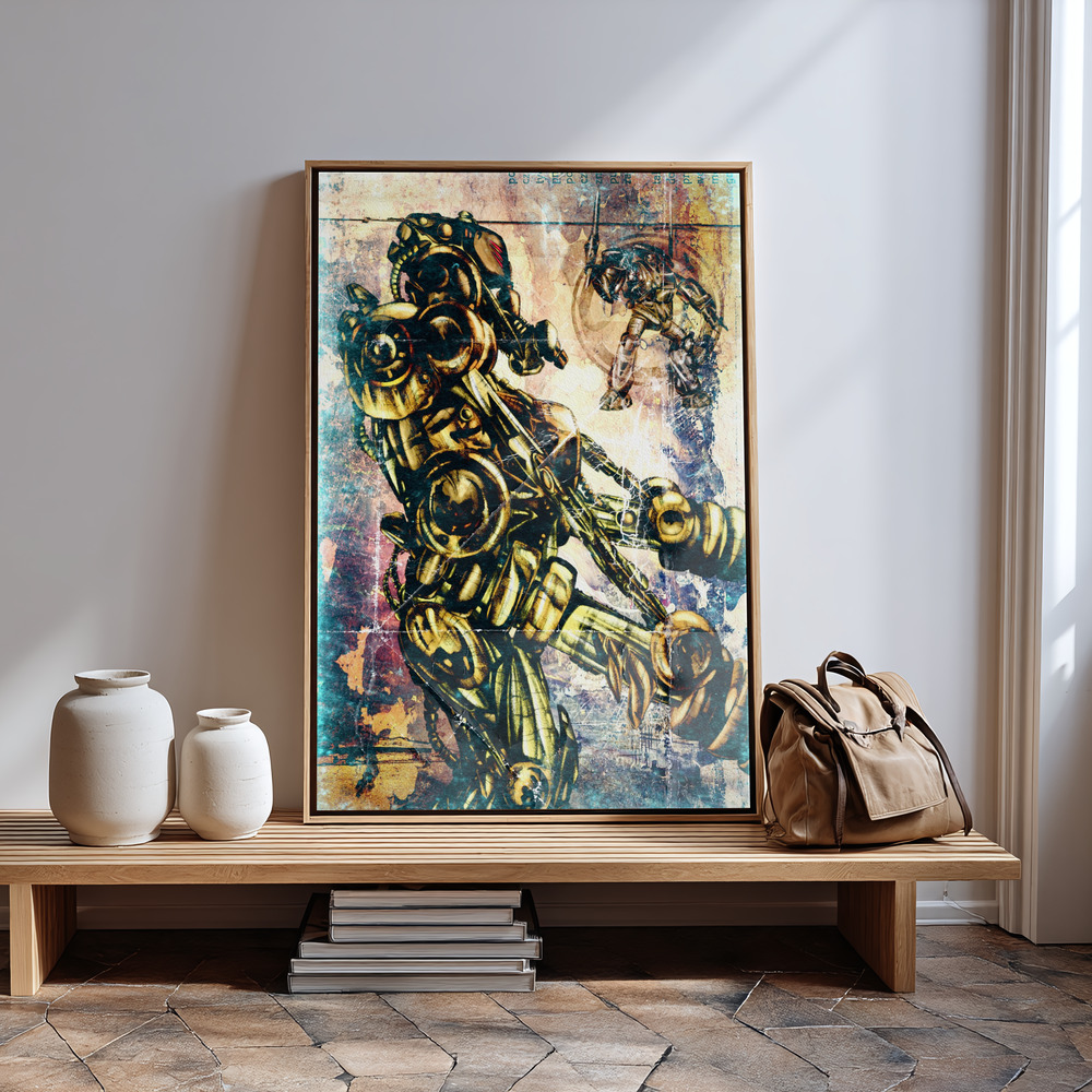 Canvas schilderi - Borg T10 cyborg bij de ingang