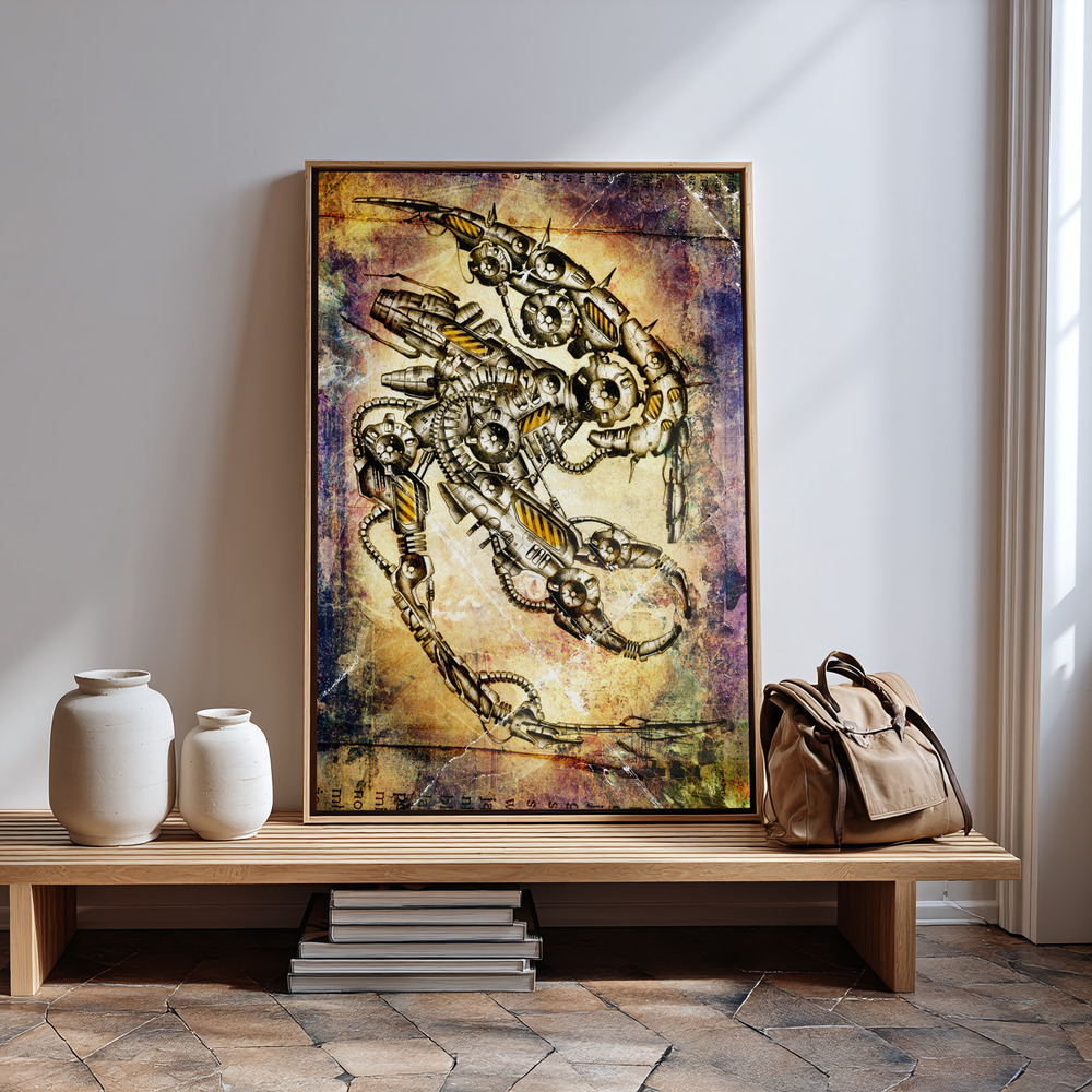 Canvas schilderi - Tekton 18 cyborg bij de ingang