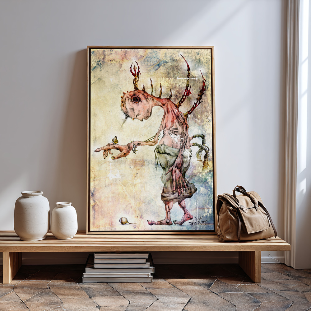 Canvas print - Don't look there - fantasy in guest room