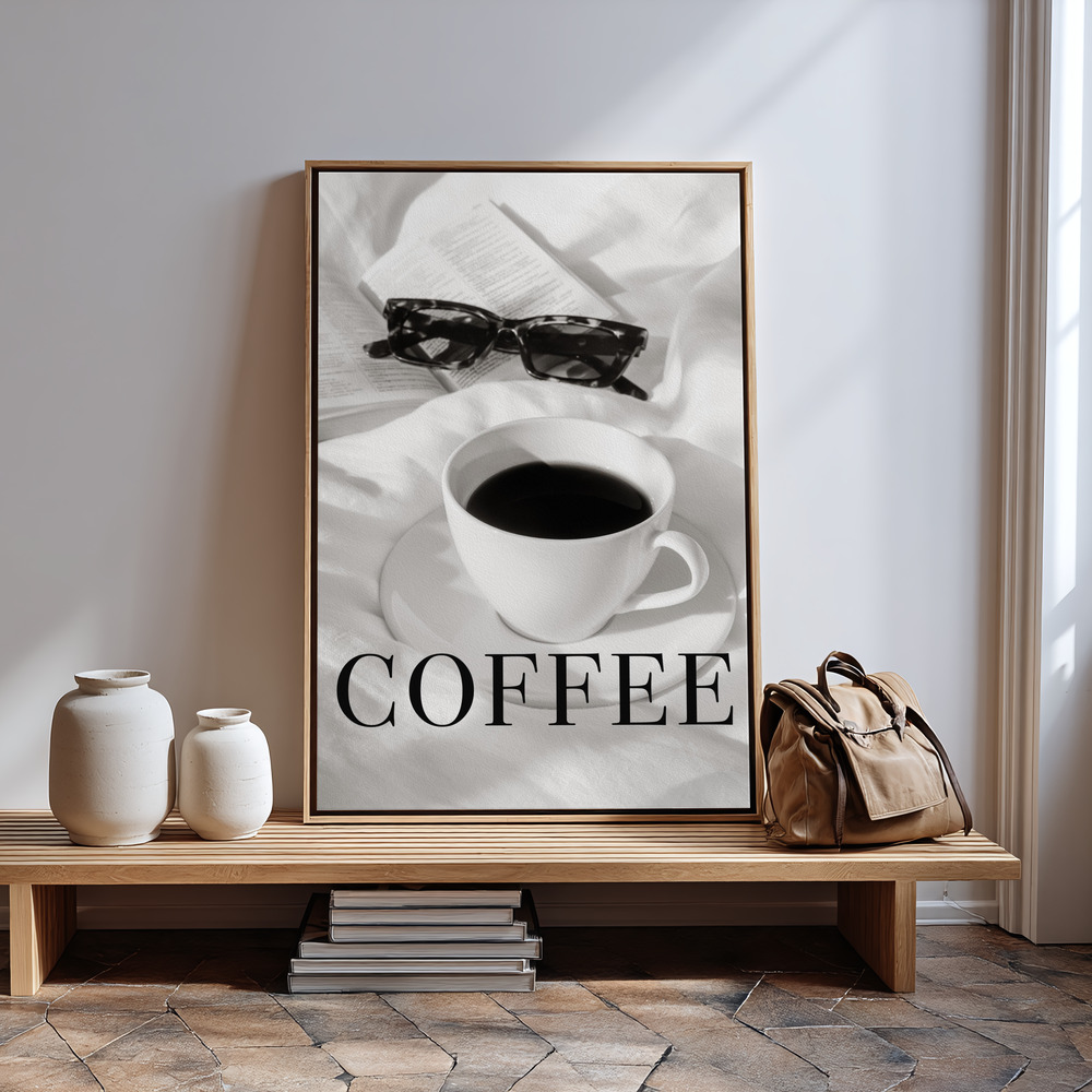 Canvas print - Coffee in Bed in guest room