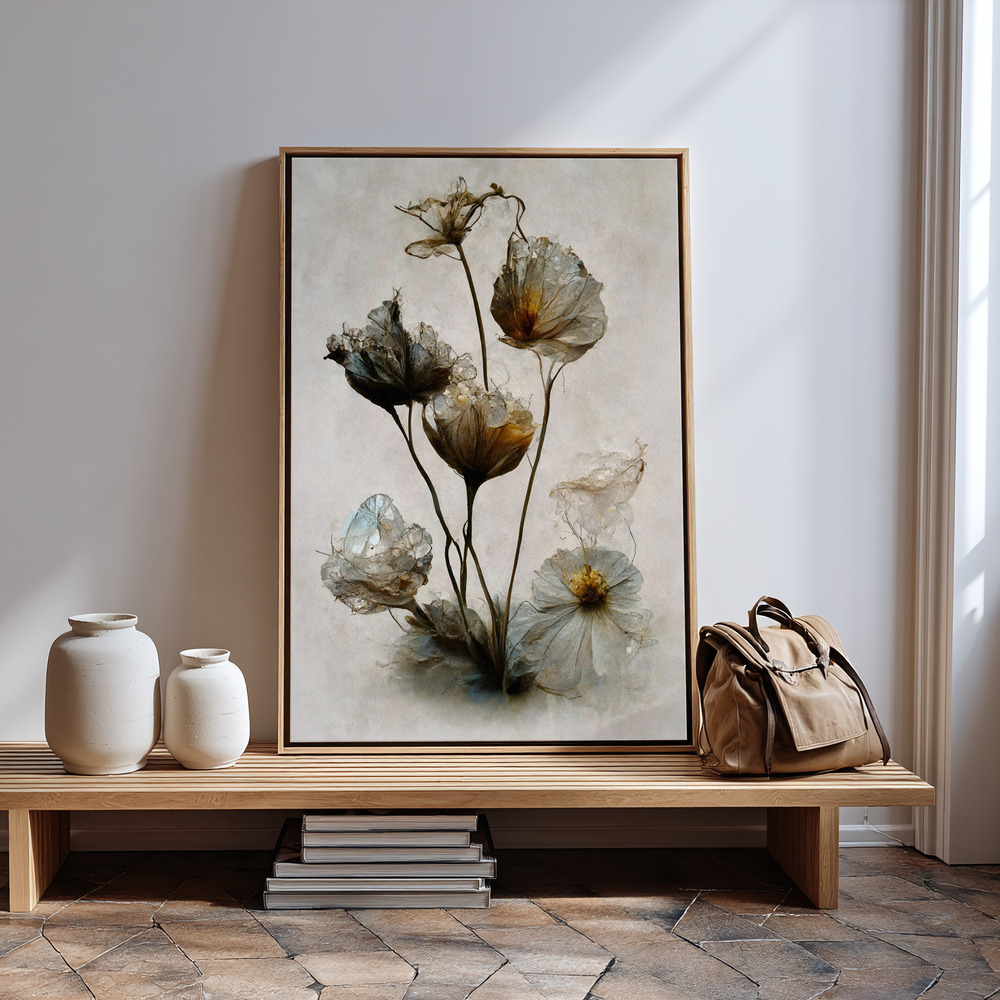 Canvas print - Crystal Flowers in guest room