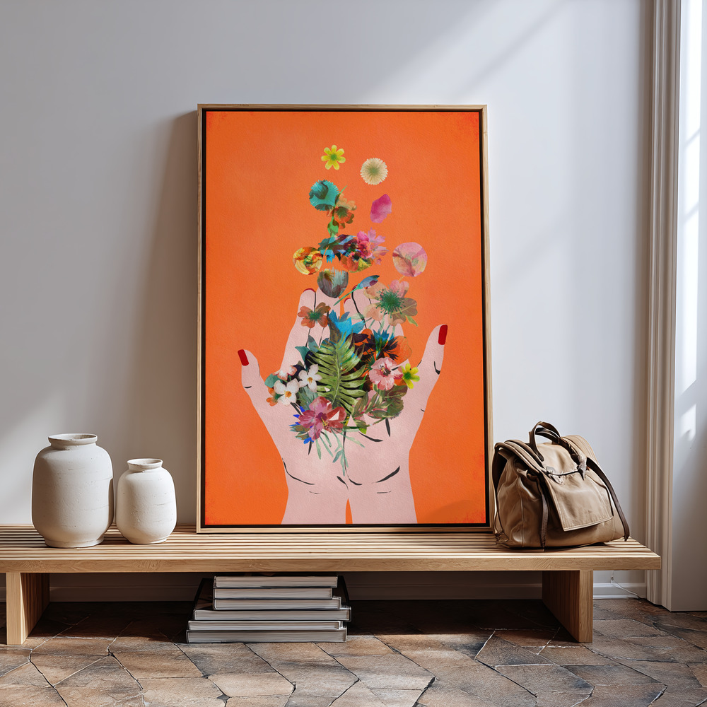Toile - Frid`s Hand`s (Orange Version) à l'entrée