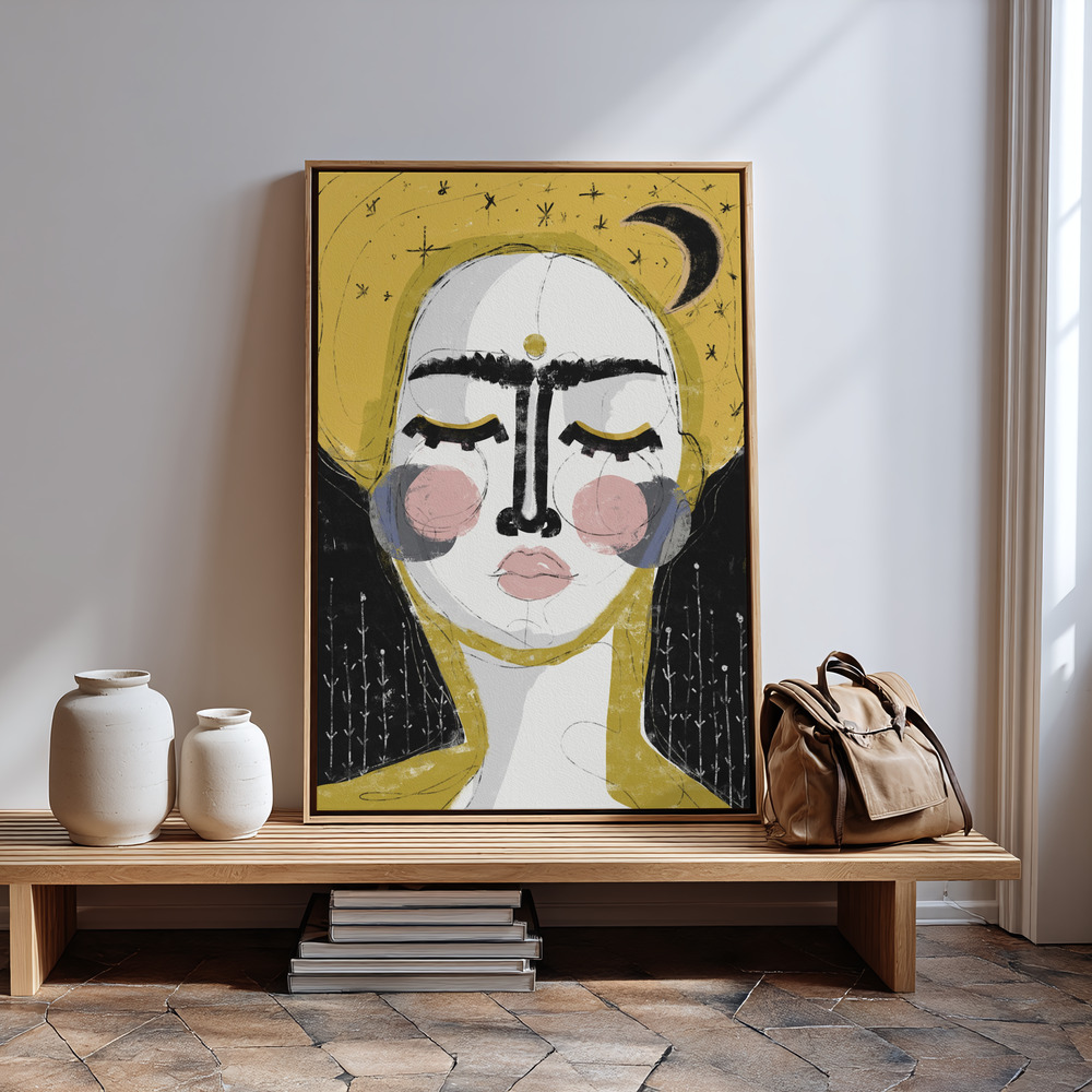 Canvas print - The Goddess Of The Night in guest room