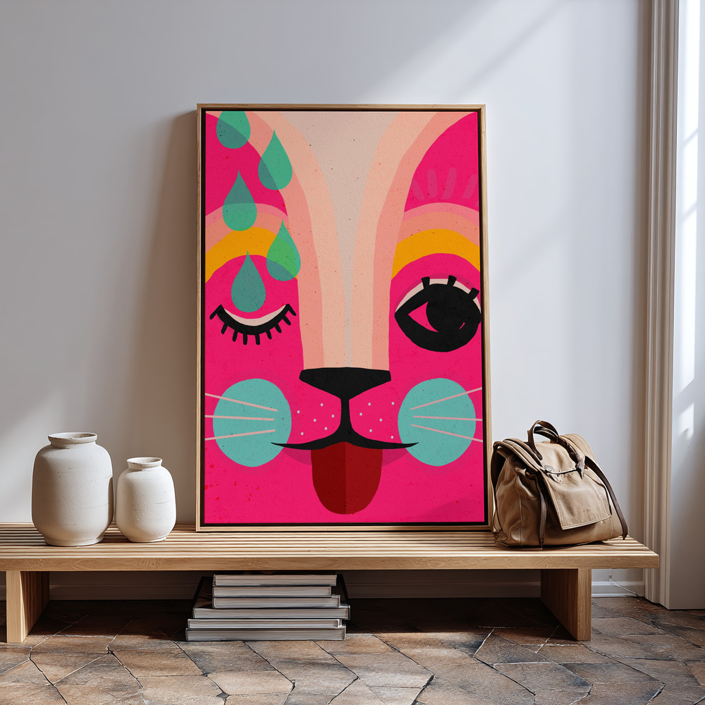 Canvas print - Neon! in guest room