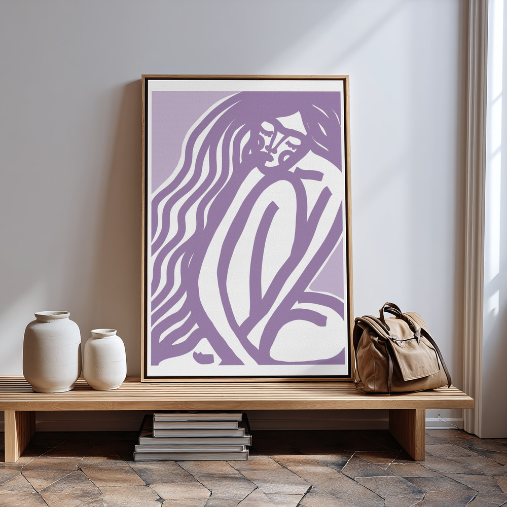 Lienzo - The Silence (Purple) junto a la entrada