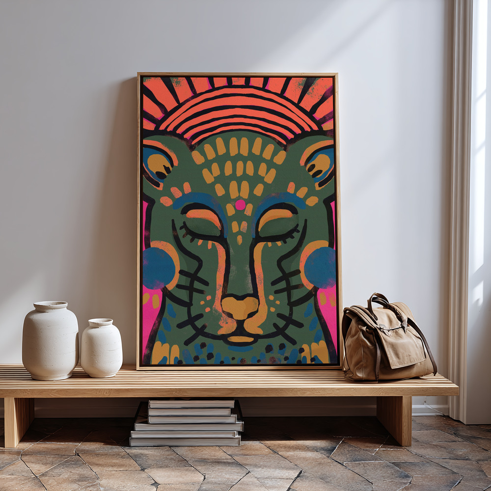 Canvas print - Tiger (Colored Version) in guest room