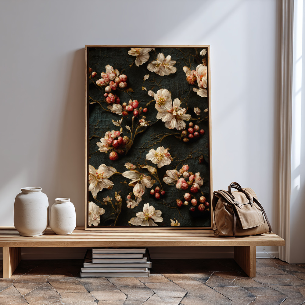 Canvas print - Trail Roses in guest room