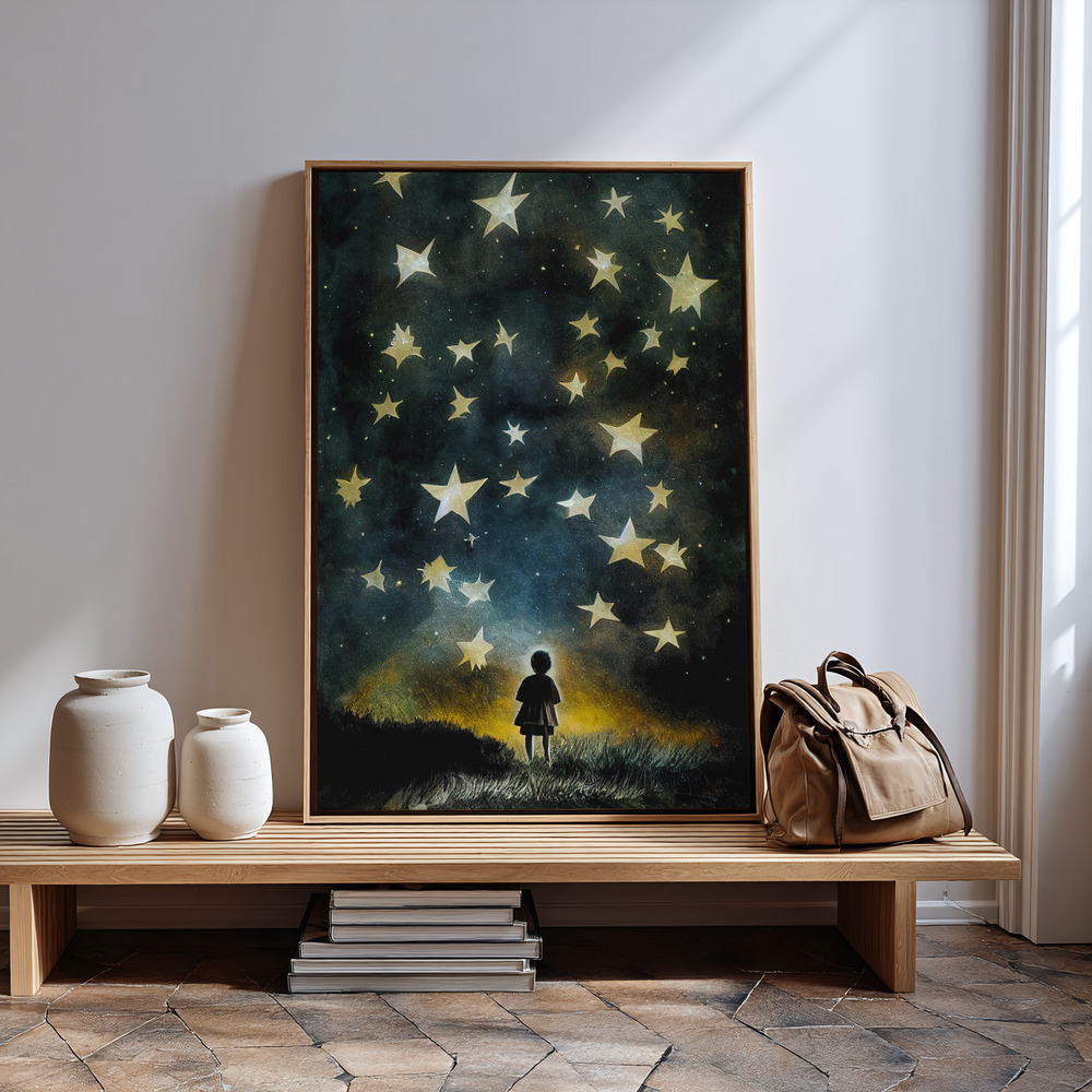 Canvas print - Look To The Stars in guest room