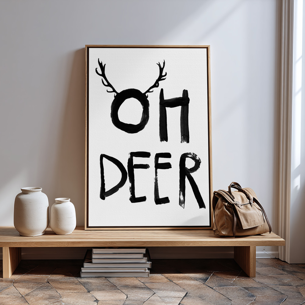 Canvas print - Oh Deer in guest room