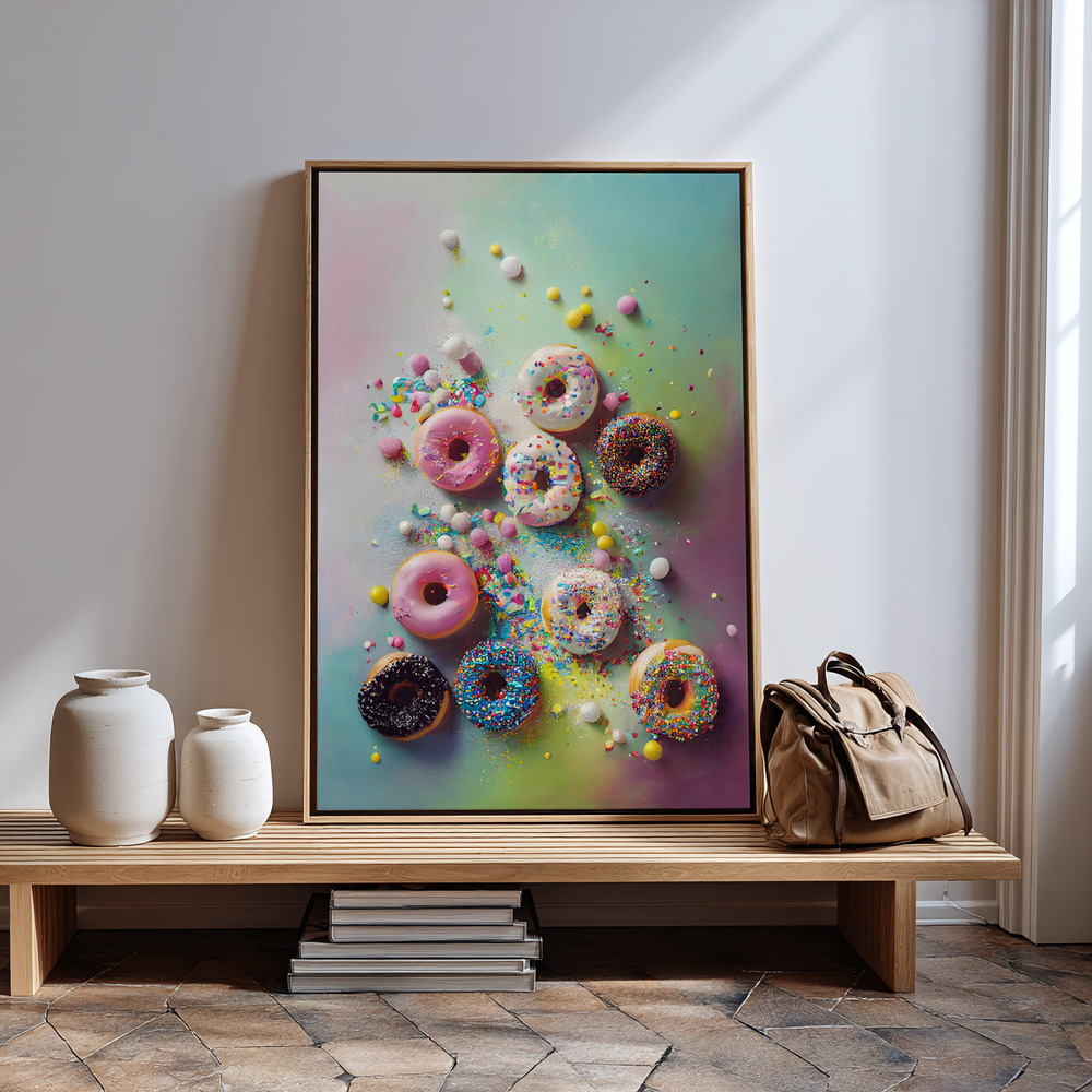 Canvas print - Delicious Donuts in guest room