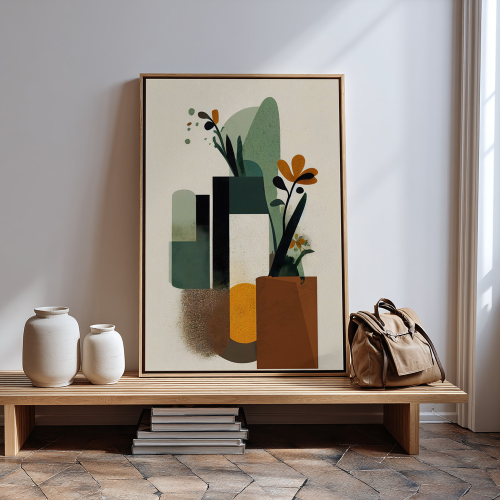 Canvas print - Geometric Vases in guest room