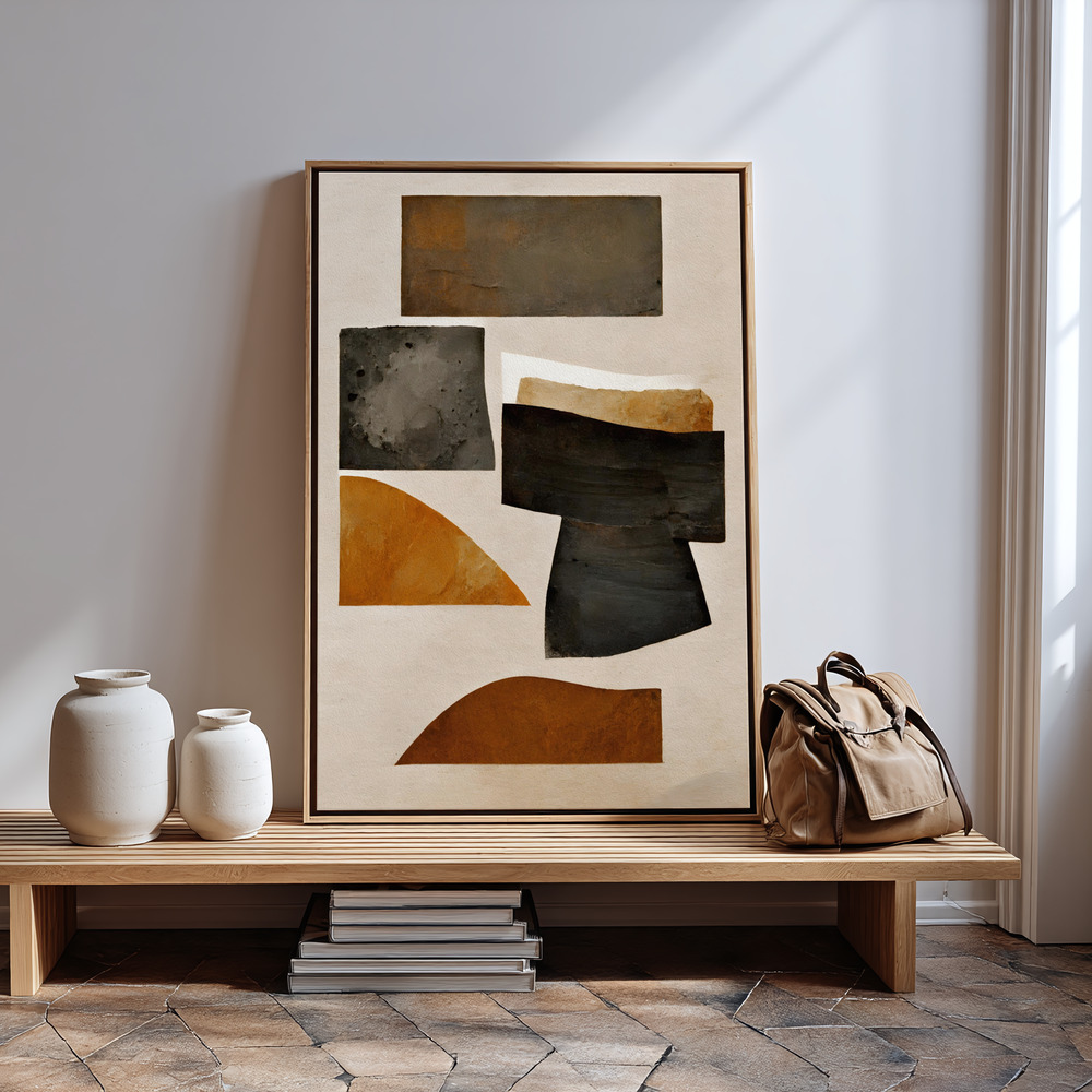 Canvas print - Rusty Shapes in guest room