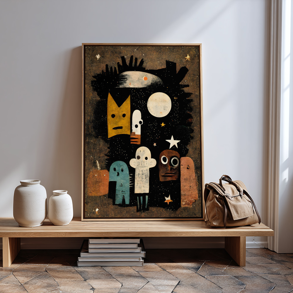 Lienzo - Me And My Spooky Friends junto a la entrada