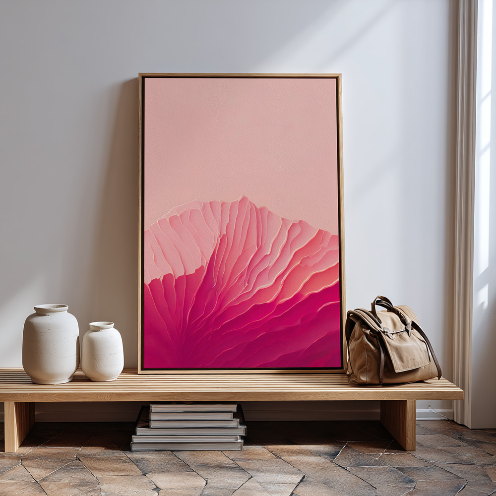 Lærred - Pink Coral ved indgangen