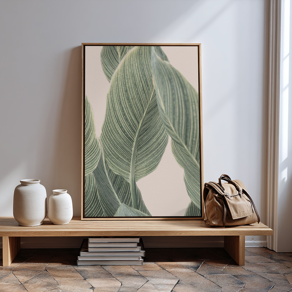 Leinwandbild - Calla Leaf in guest room