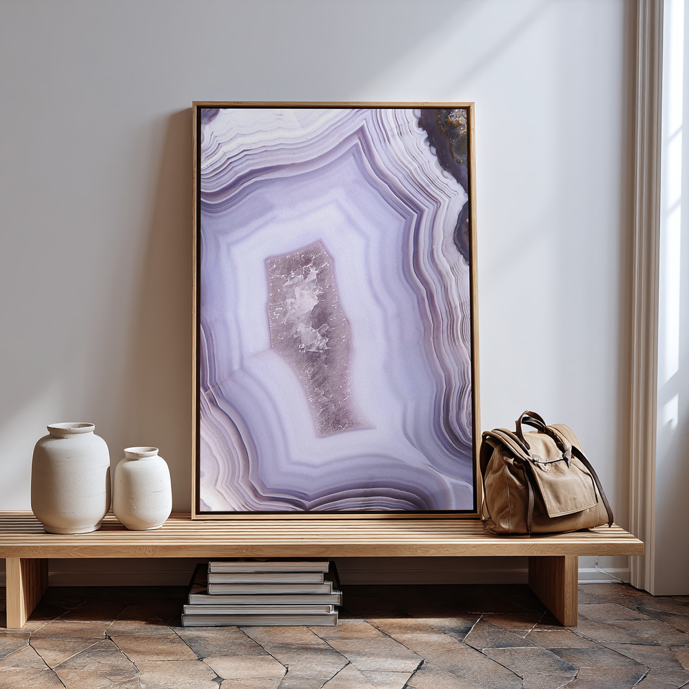 Leinwandbild - Purple Agate in guest room