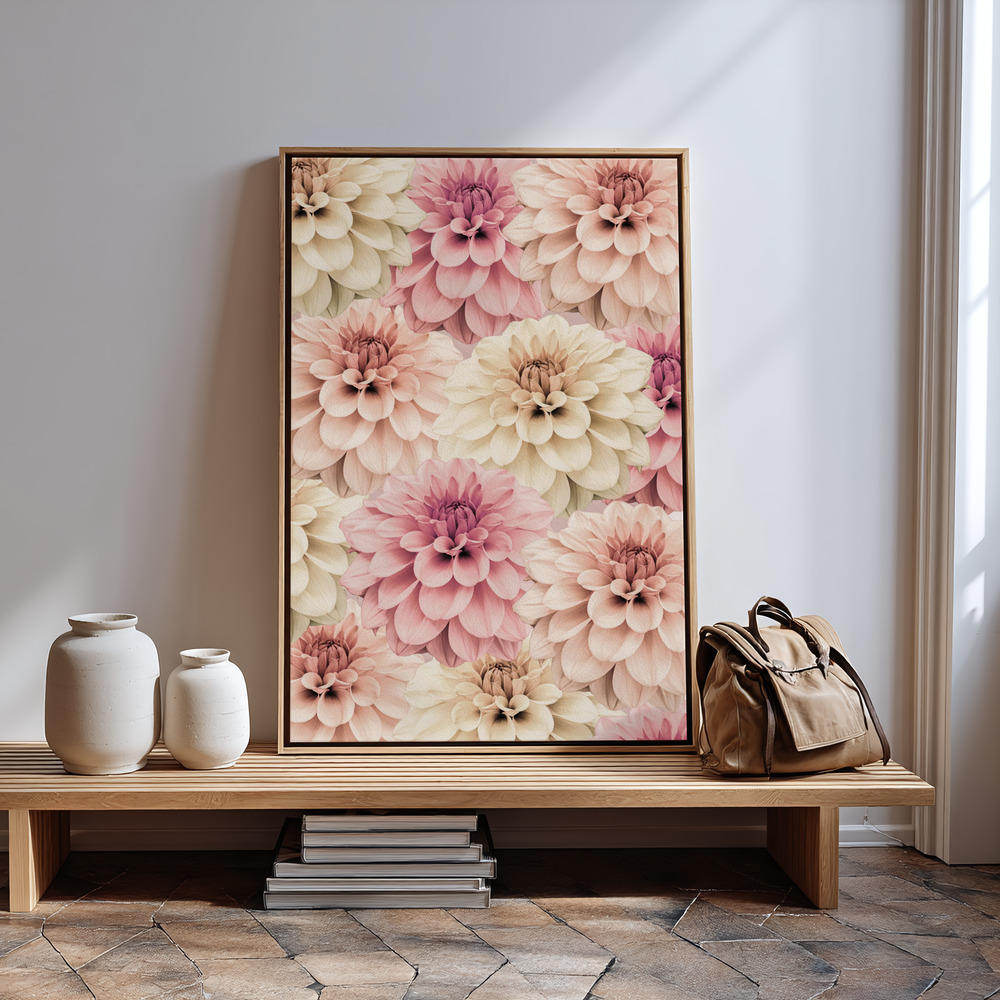 Leinwandbild - Dahlia in guest room