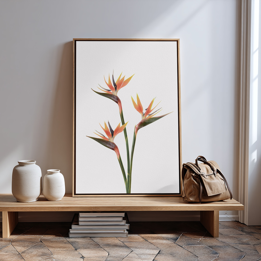 Canvas print - Birds of Paradise in guest room