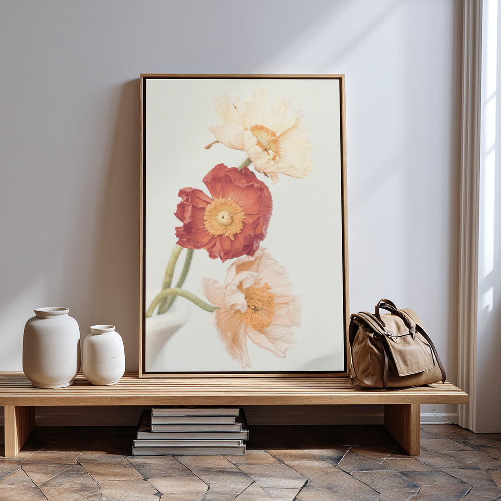 Canvas print - Poppies in guest room