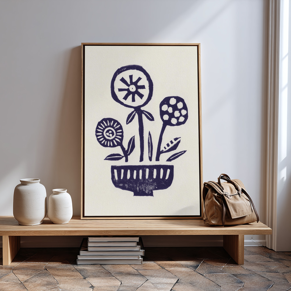 Toile - Native Flowers in guest room