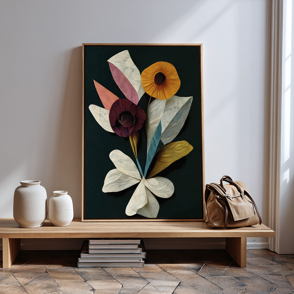 Canvas print - A Paper Bouquet in guest room