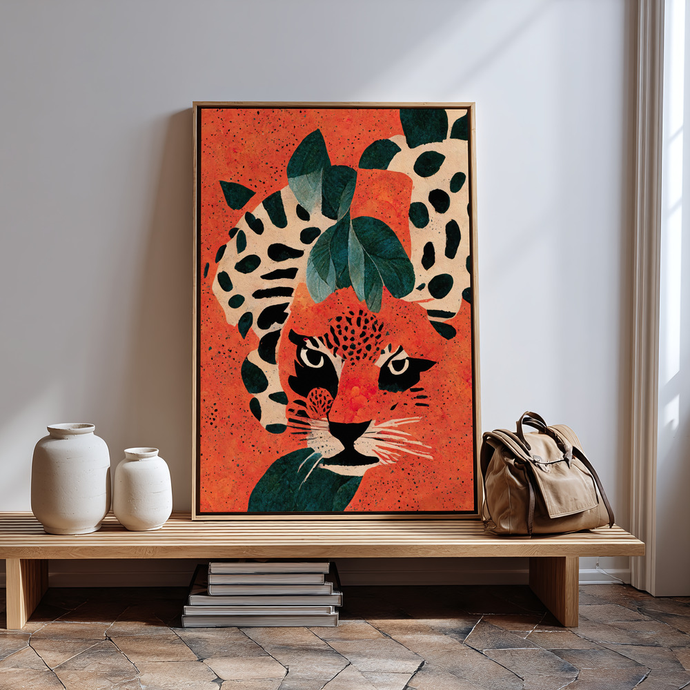 Canvas schilderi - Hiding Leo bij de ingang