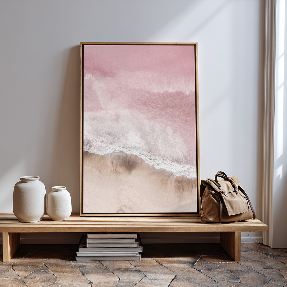 Canvas schilderi - Pink Sea in guest room