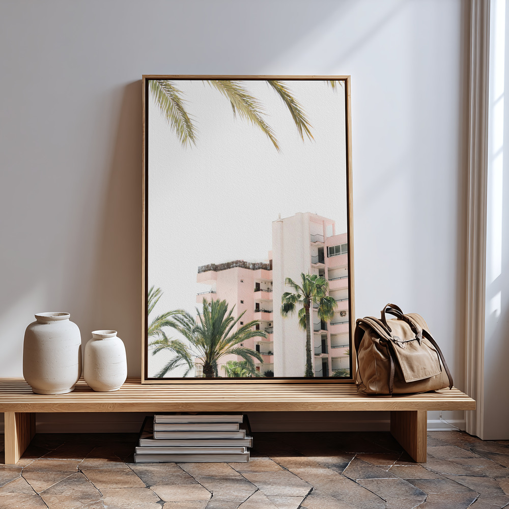 Canvas print - Pink Hotel in guest room