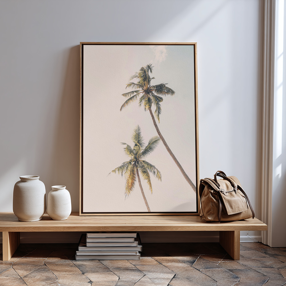 Canvas print - Tropical Palms in guest room
