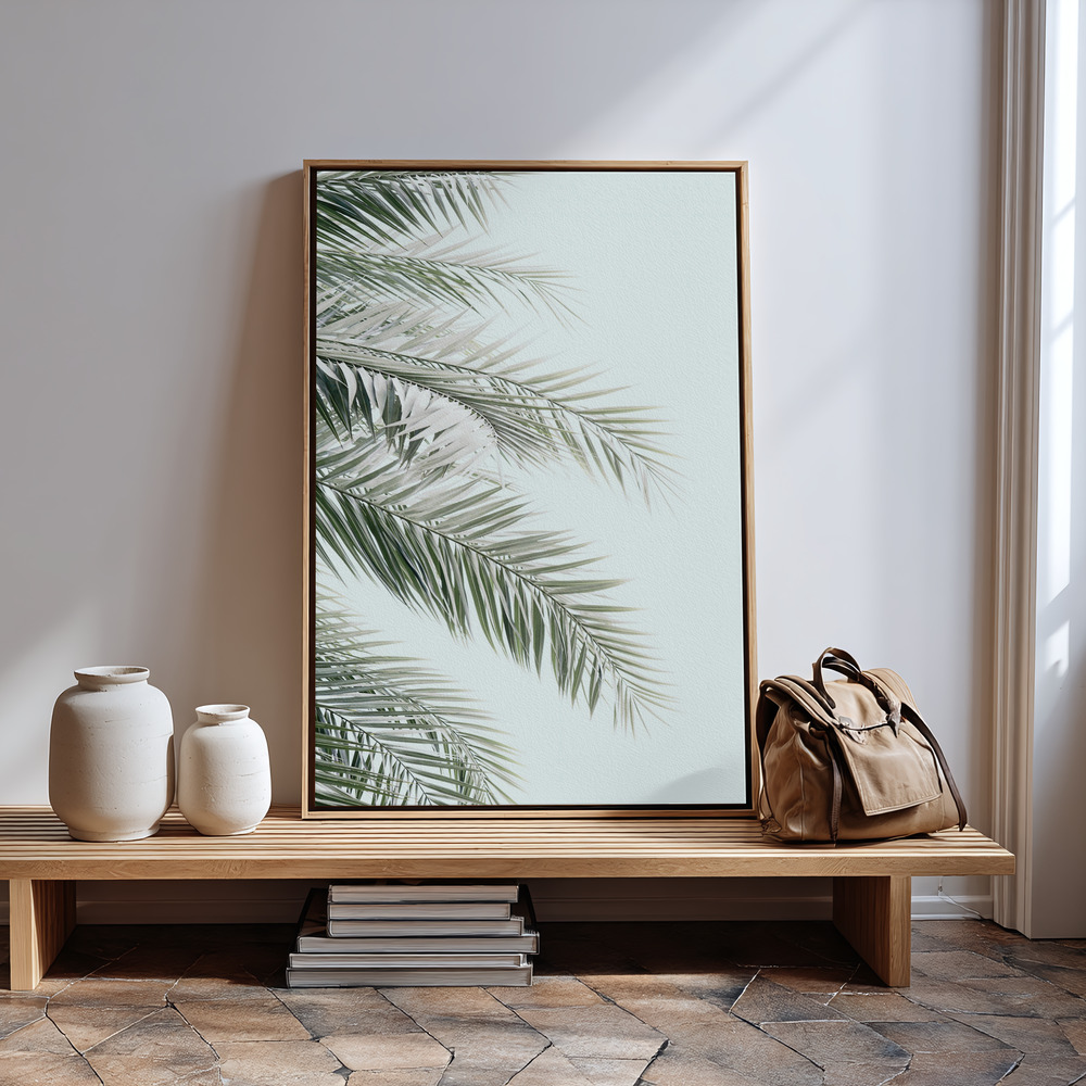 Canvas schilderi - Blue Palms bij de ingang
