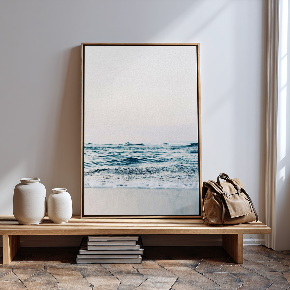 Canvas print - Abstract Waves in guest room
