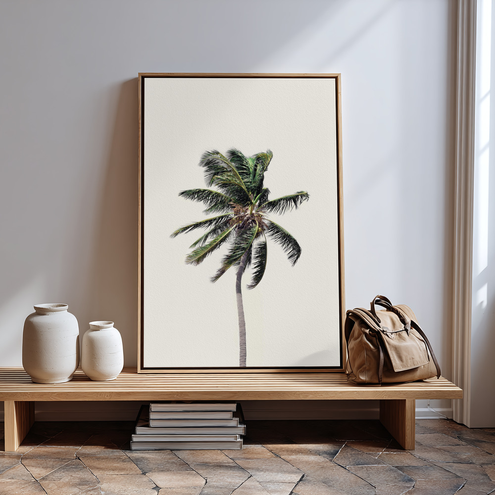 Canvas print - Windy Palm Tree in guest room