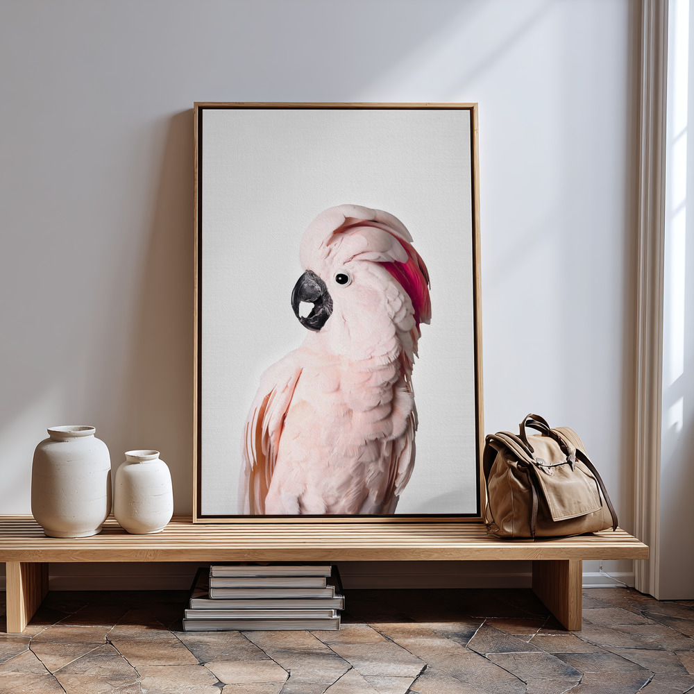 Canvas print - Pink Cockatoo in guest room
