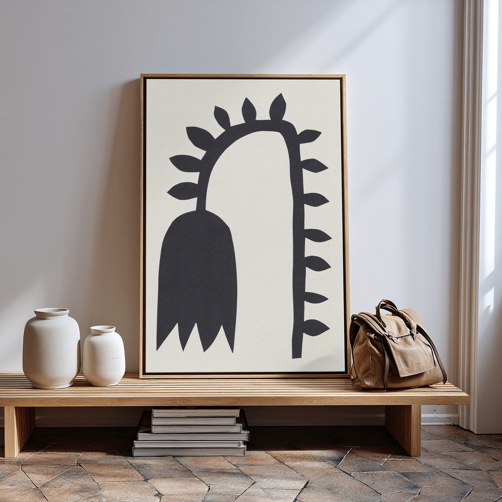 Canvas print - Black Tulip #1 in guest room