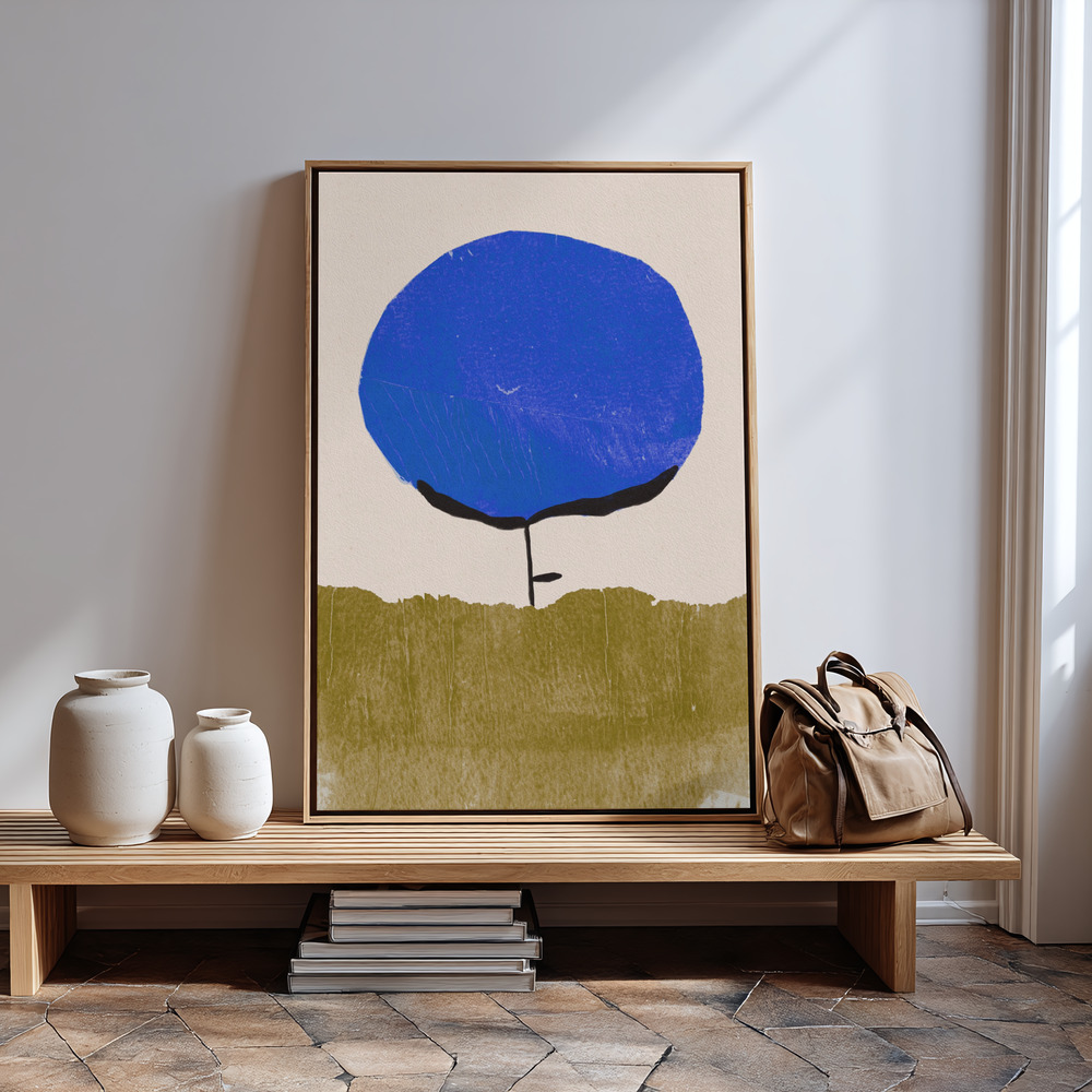 Canvastavla Blue Flower - Tavla in guest room