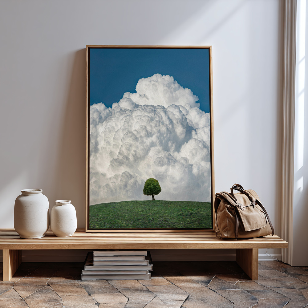 Canvas print - Up in the clouds in guest room