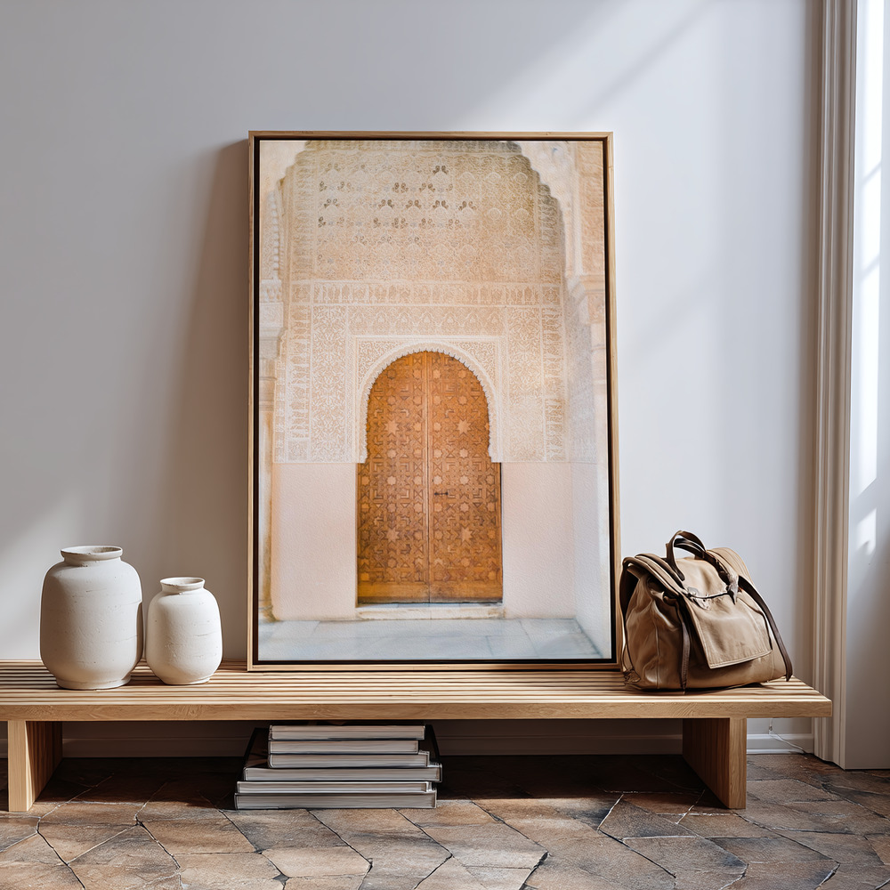 Canvas schilderi - Alhambra door bij de ingang