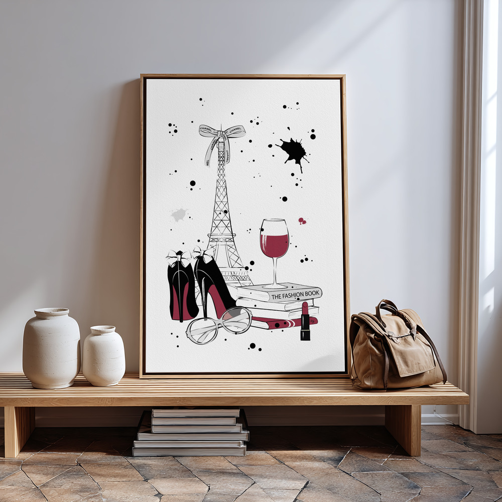 Canvas print - Living in Paris in guest room