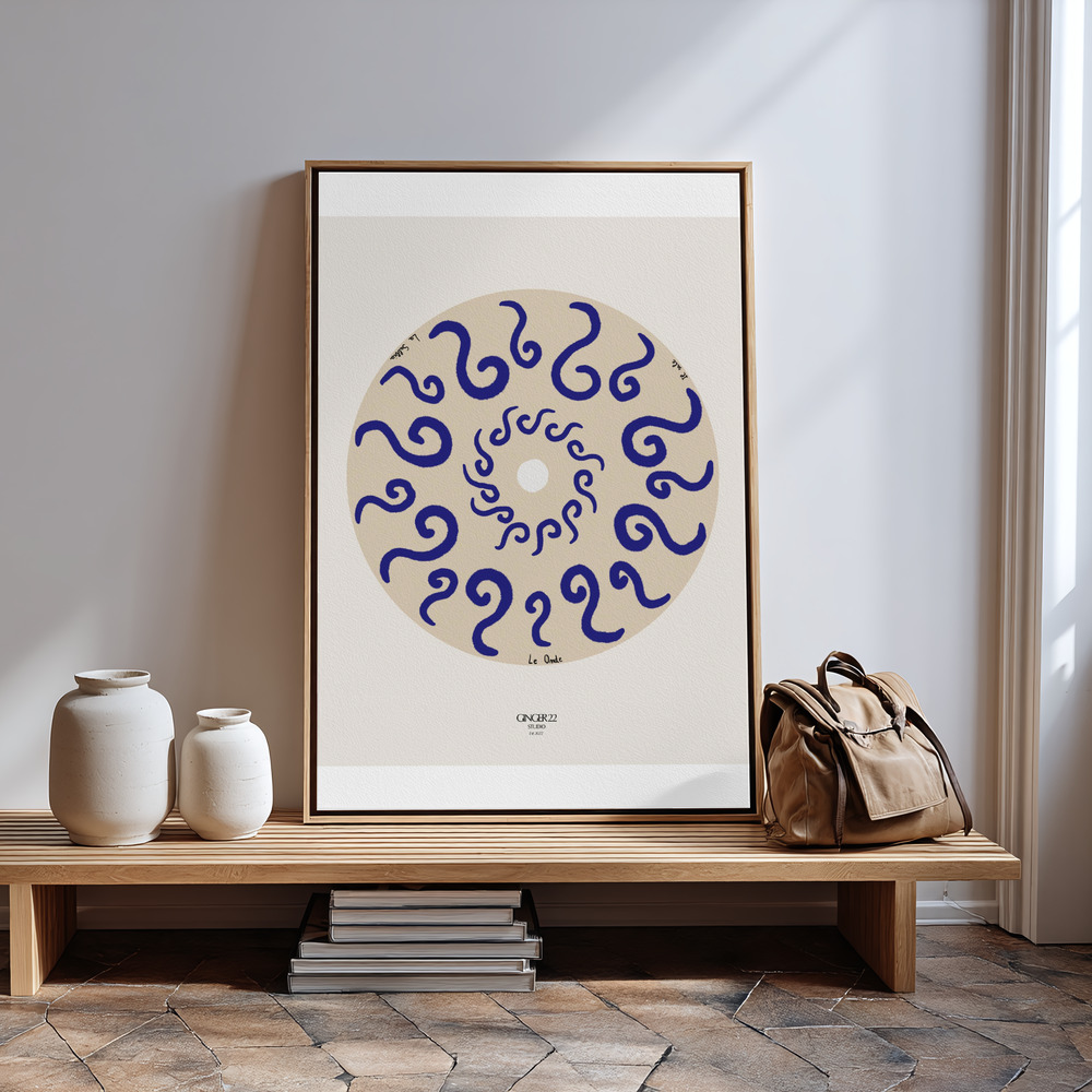 Canvas print - Le onde in guest room