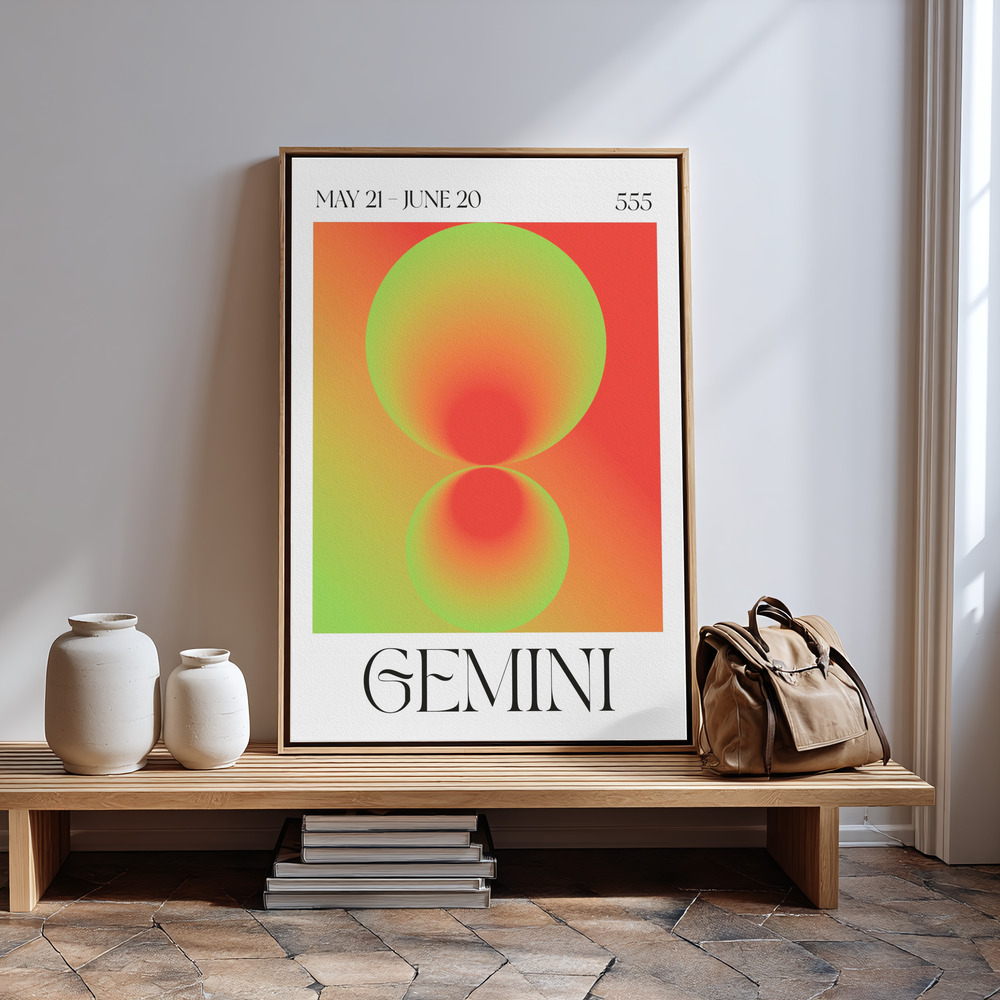 Canvas print - Gemini in guest room