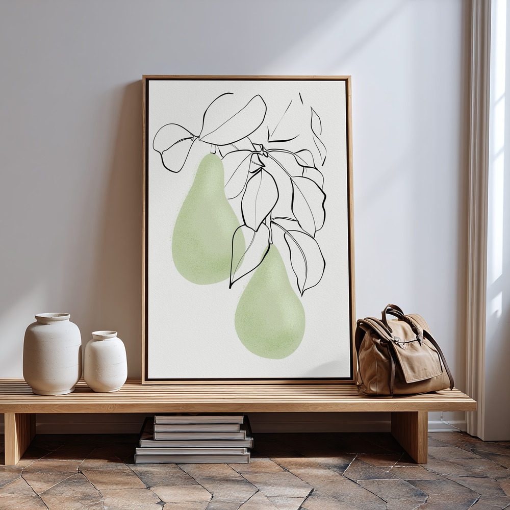Canvas print - Wen pears in guest room