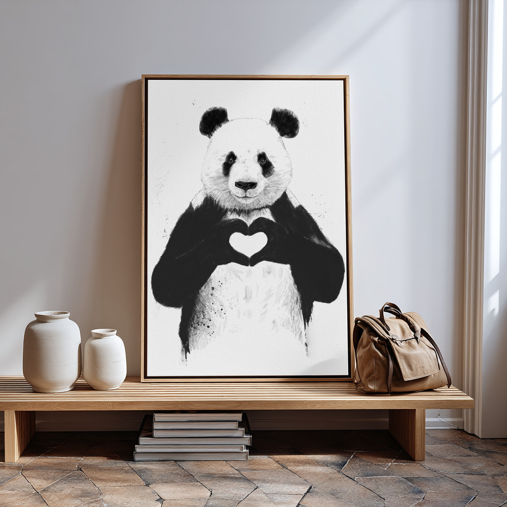 Canvas print - All you need is love in guest room