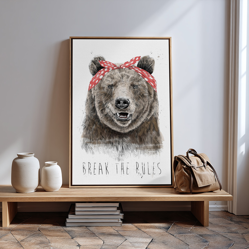 Canvas print - Break the rules in guest room