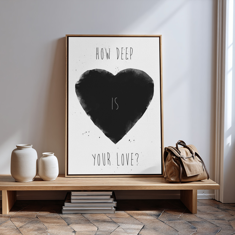 Canvas print - How deep is your love in guest room