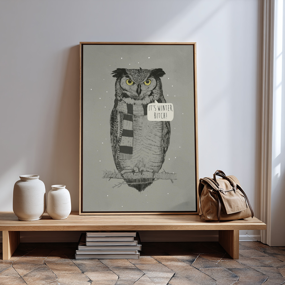 Canvas print - It's winter, bitch! in guest room