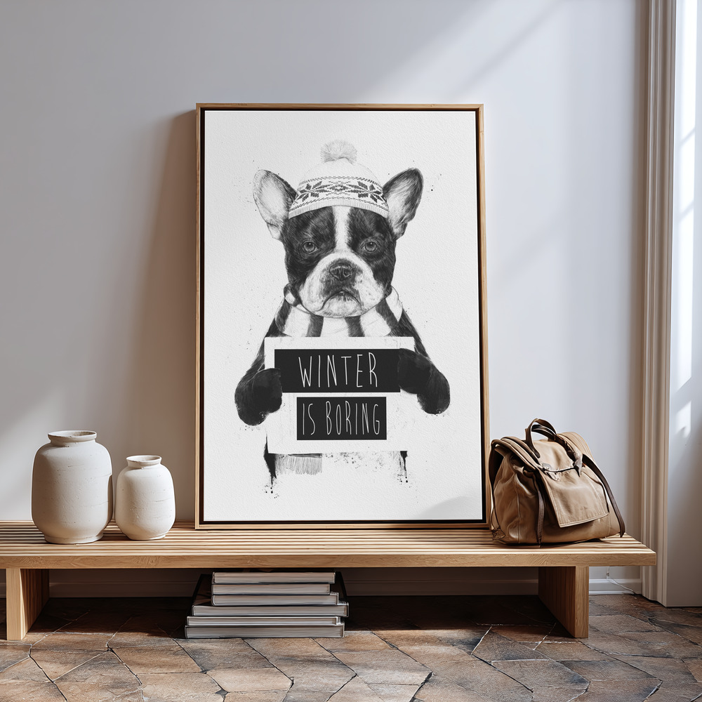Canvas print - Winter is boring in guest room