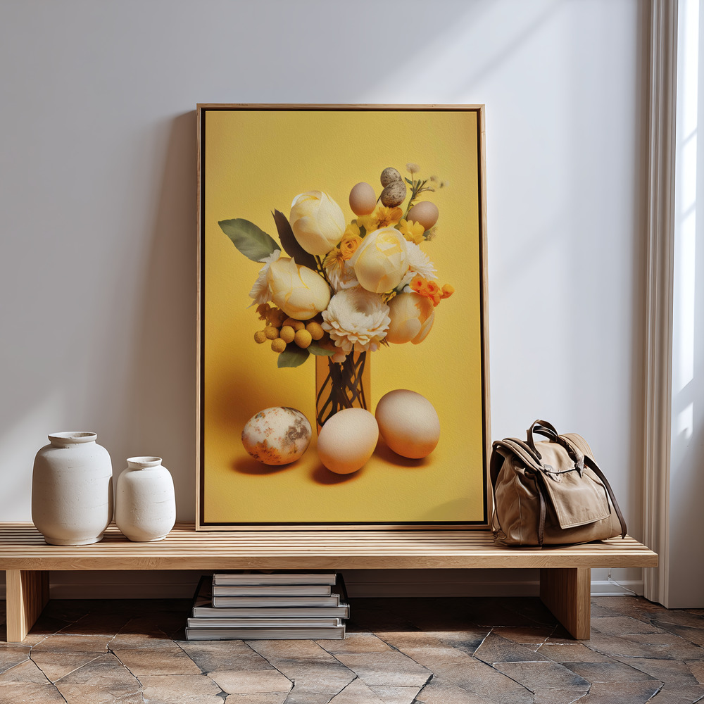 Canvas print - Easter Bouquet by the entrance