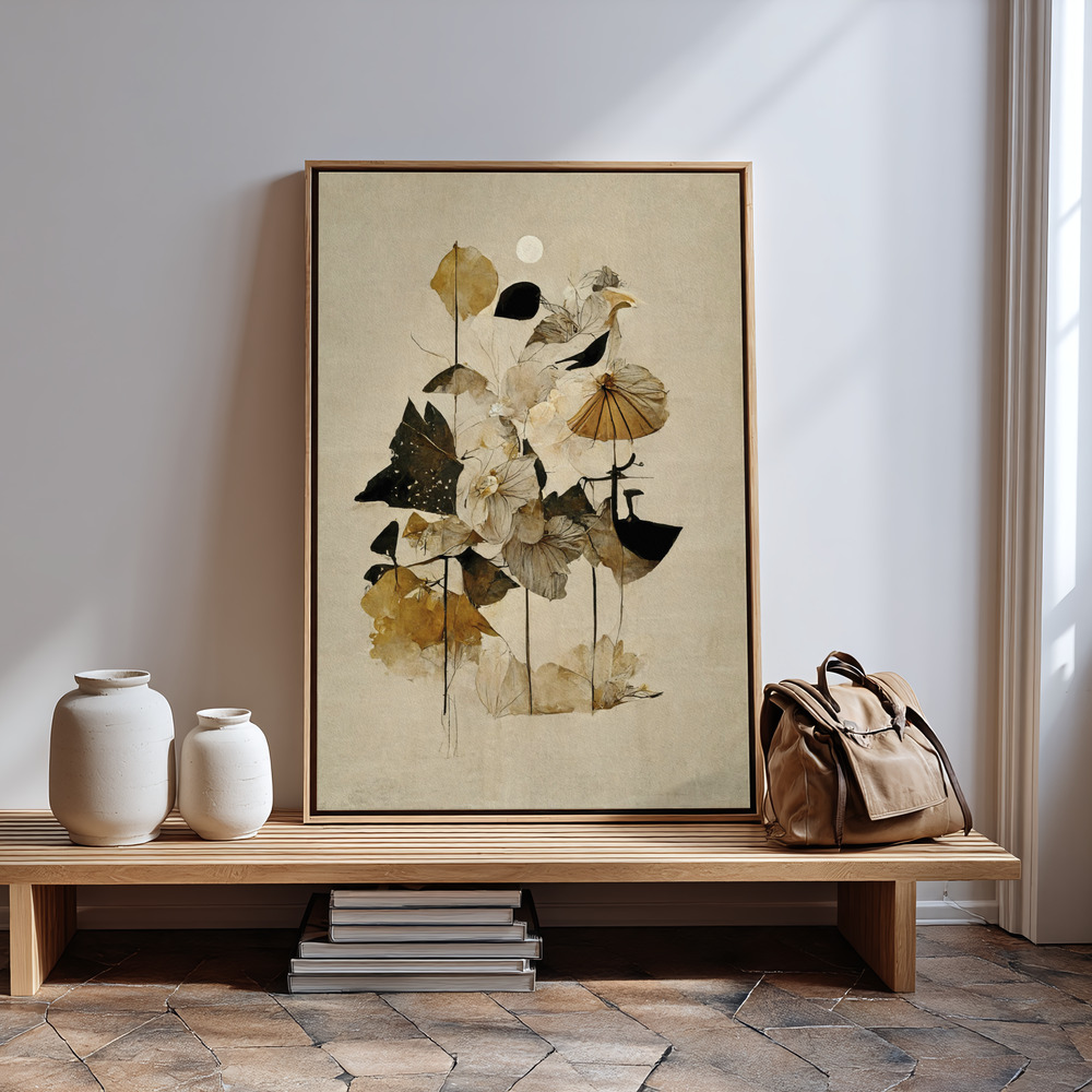 Lærred - Flowers And Sun in guest room